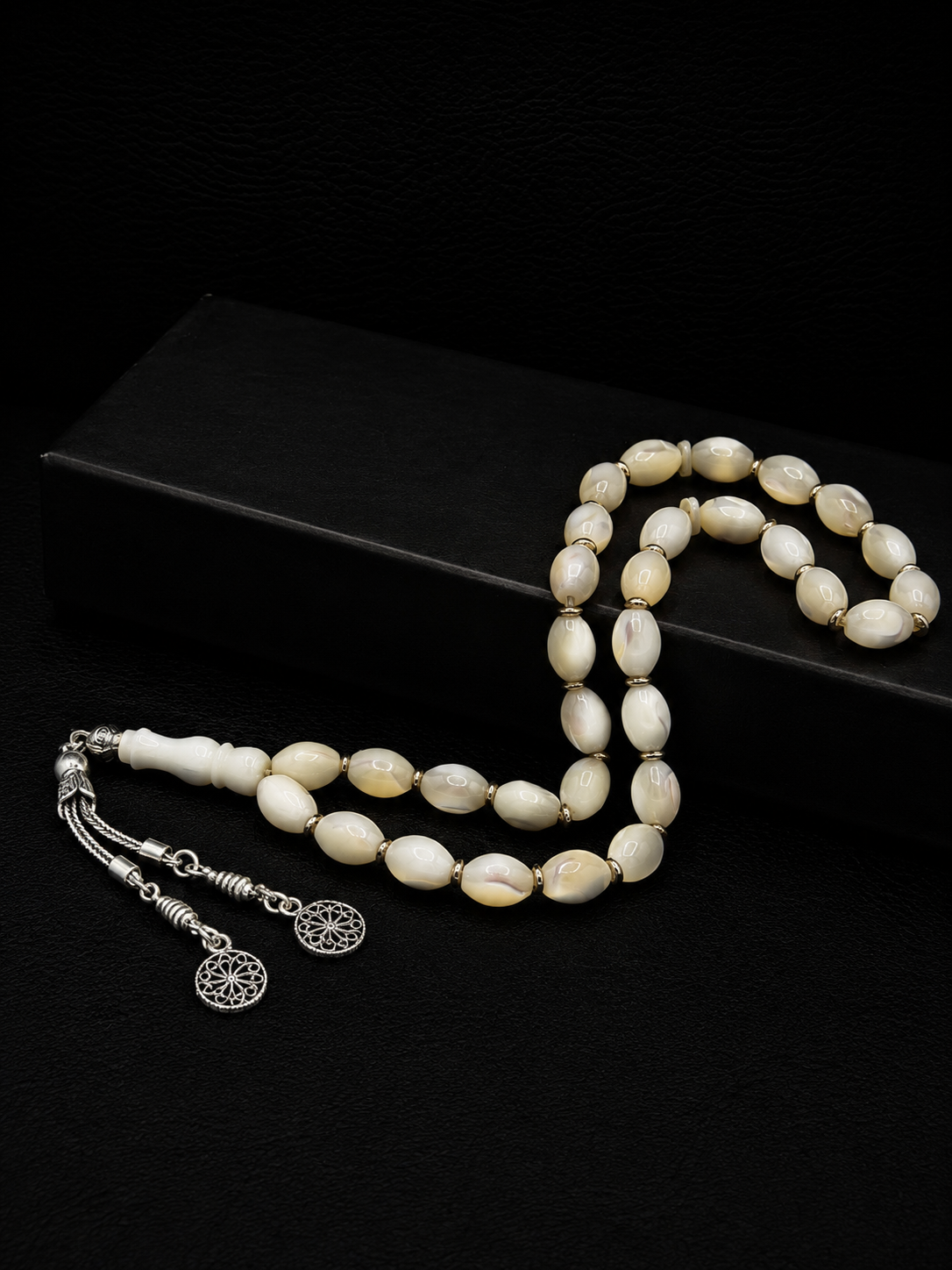 Sedef Natural Stone Tesbih – Custom Alloy Tassel