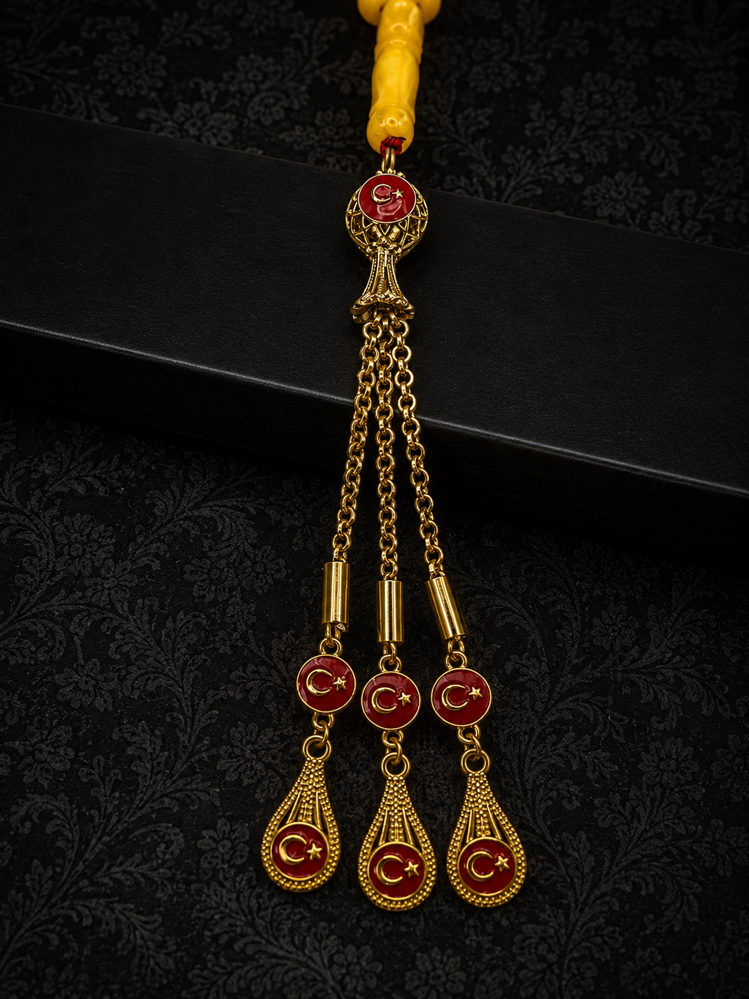 Natural Amber Tesbih – 925K Silver Tassel