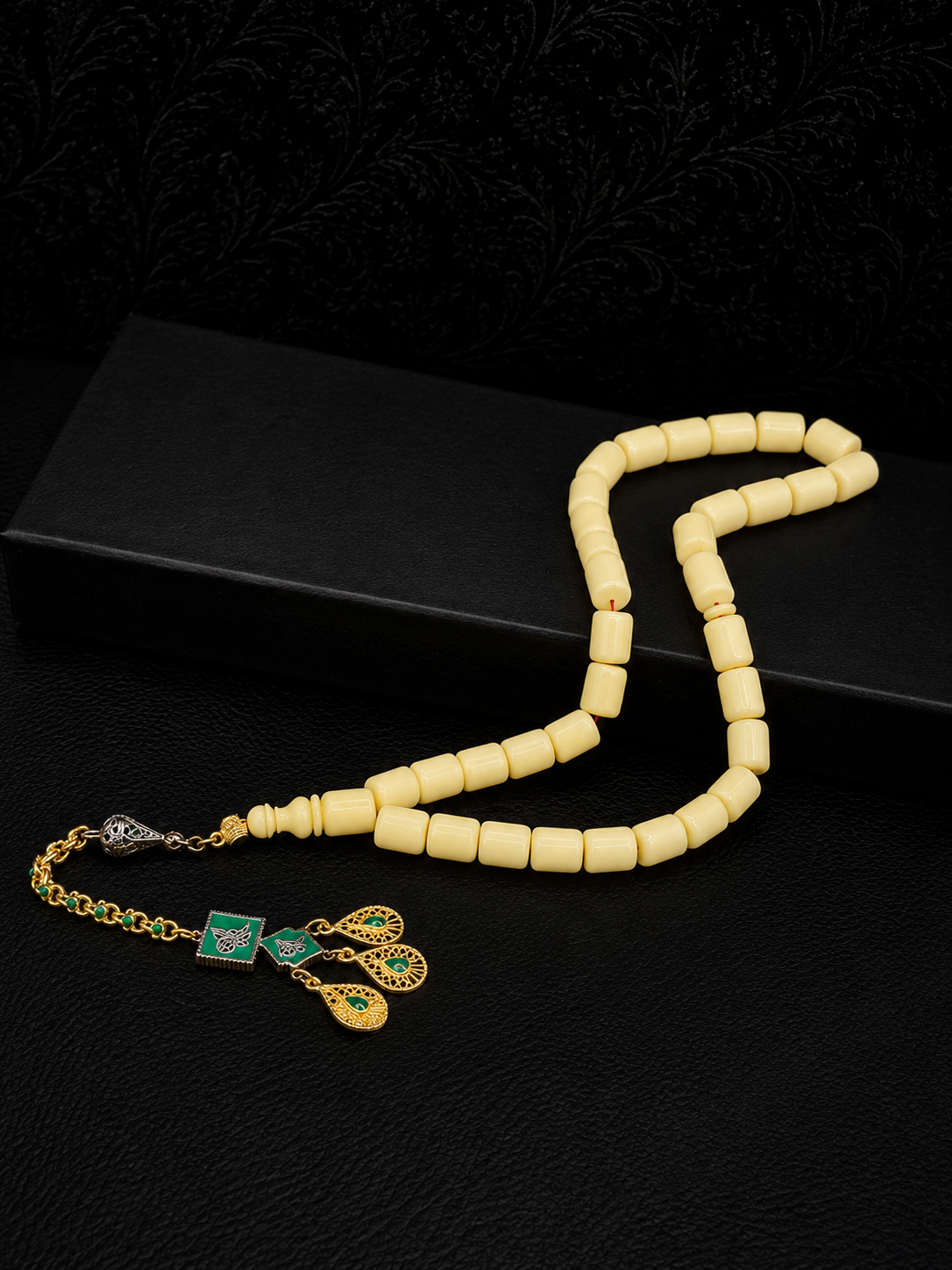 Majong Stone Tesbih – Alloy Custom Tassel