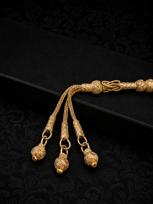 1K Silver Kazaz Wrist Size Tesbih – Gold Dipped
