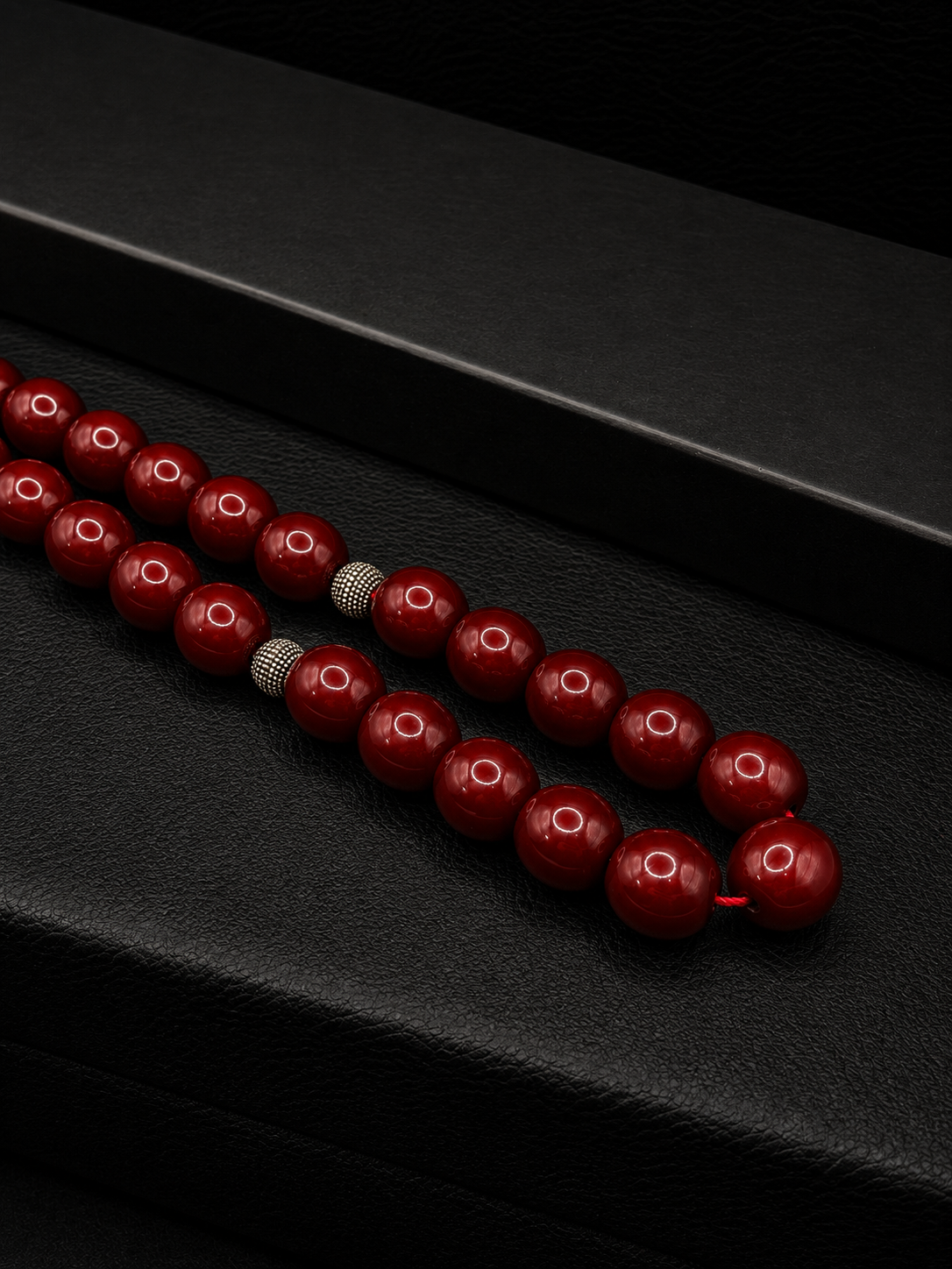Ottoman Style Compressed Amber Tesbih – Custom Alloy Tassel
