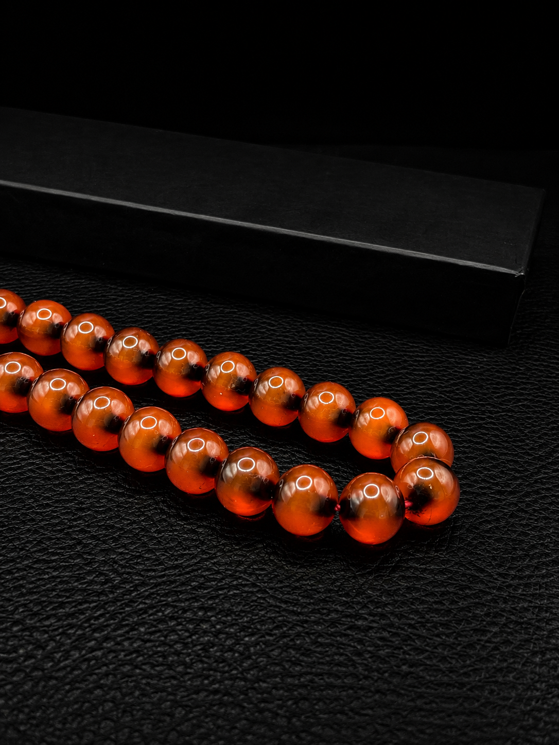 Ottoman Style Fire Amber Tesbih – 925K Silver Tassel