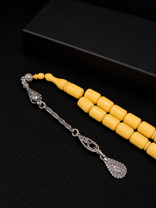 Majong Stone Tesbih – Alloy Custom Tassel