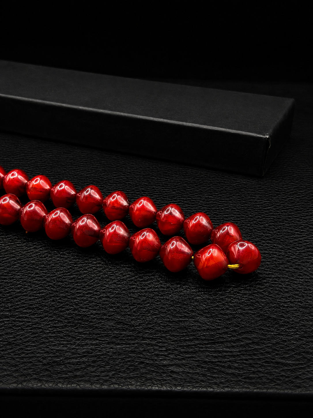 Ottoman Style Compressed Amber Tesbih – Custom Alloy Tassel