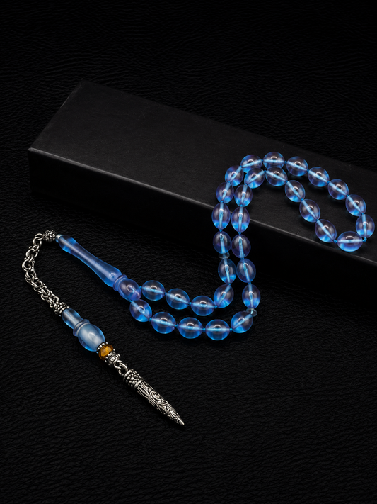 Fire Amber Tesbih – Custom Alloy Tassel