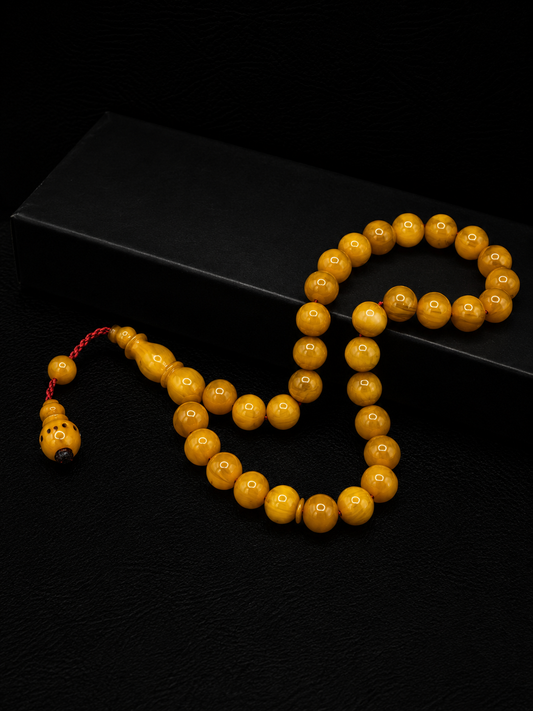 Ottoman Style Compressed Amber Tesbih – System Tassel