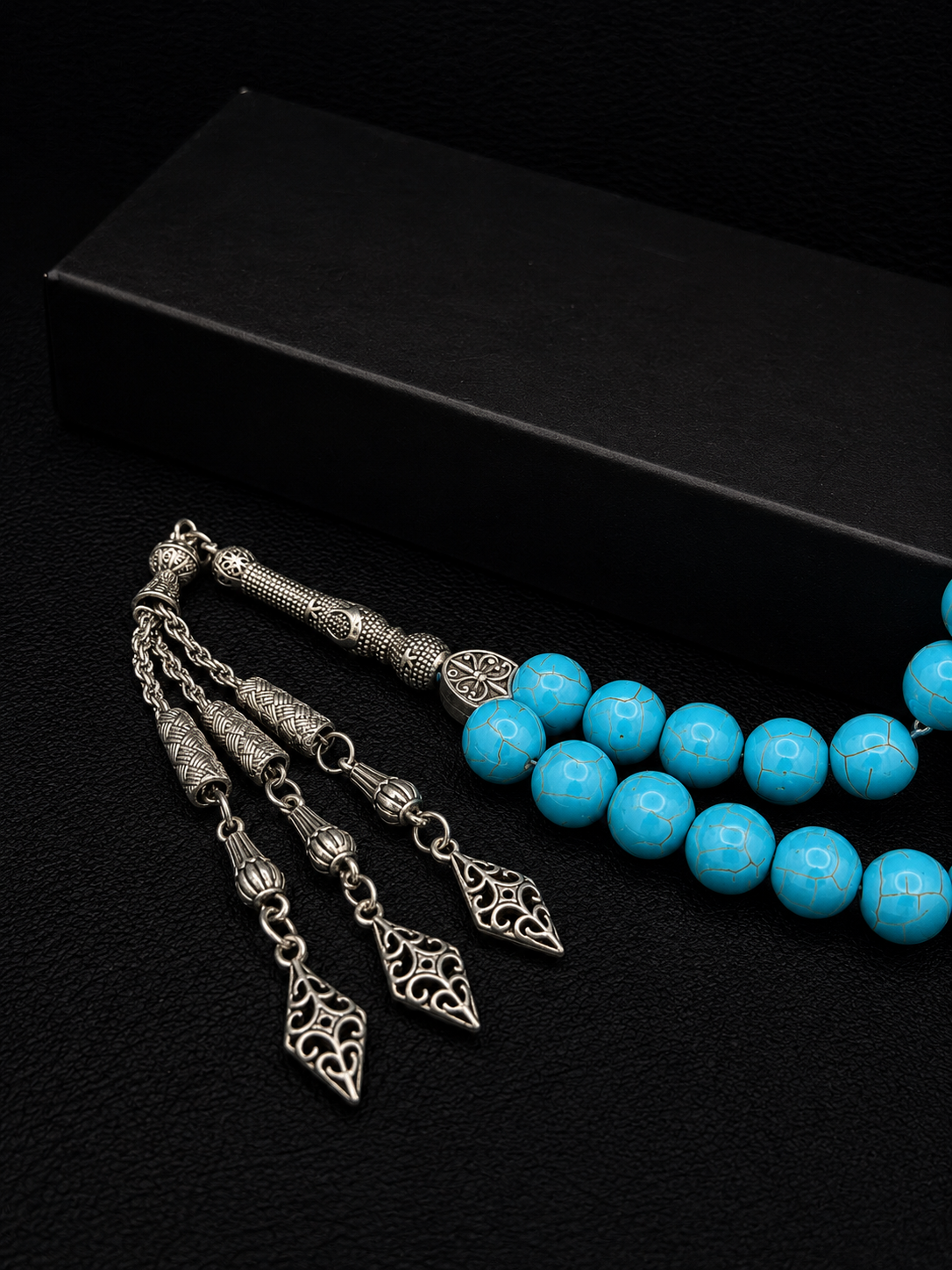 Firuze Natural Stone Tesbih – Custom Alloy İmame & Tassel