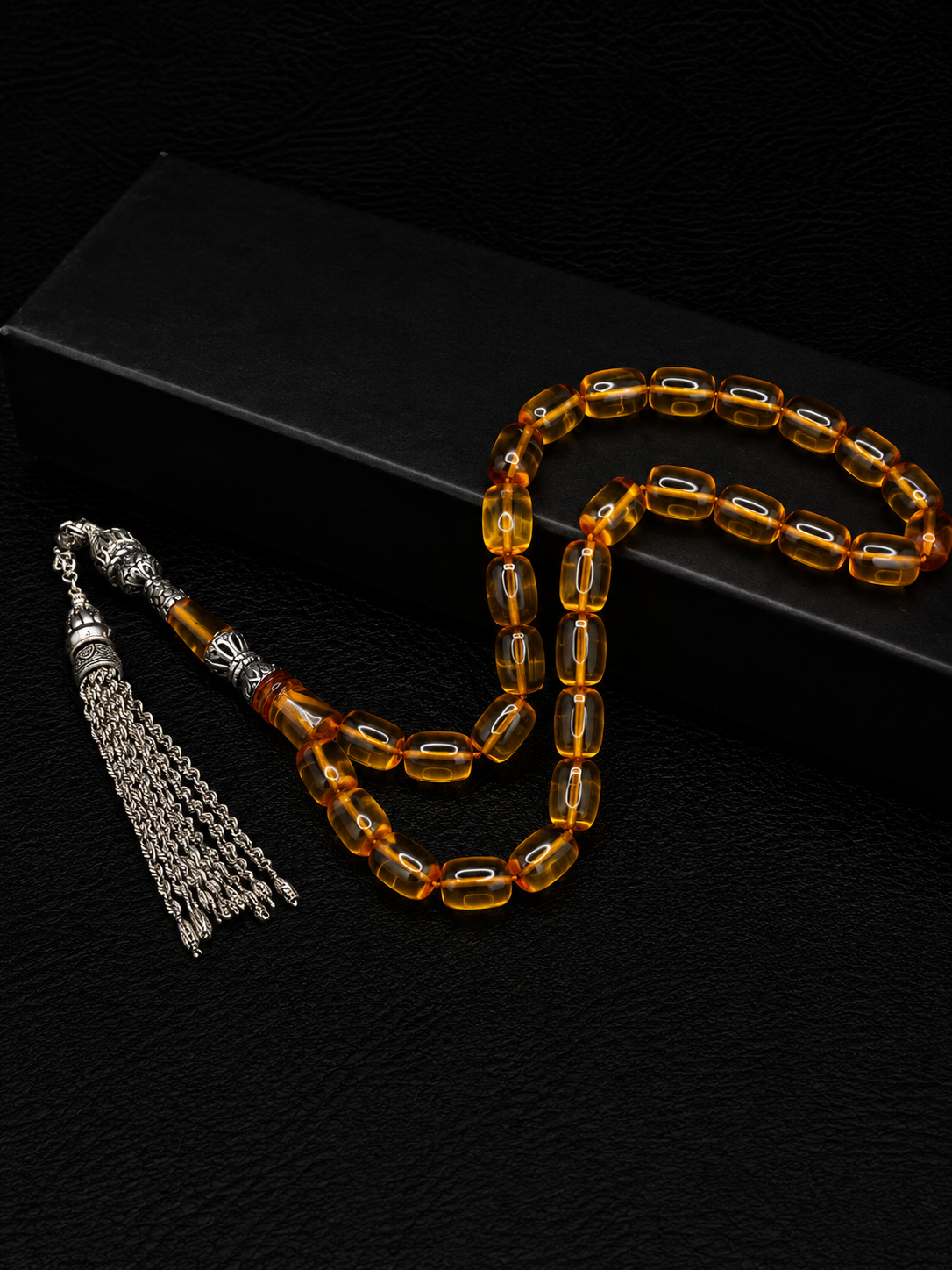 Fire Amber Tesbih – İmame Nakkas Custom Alloy Tassel