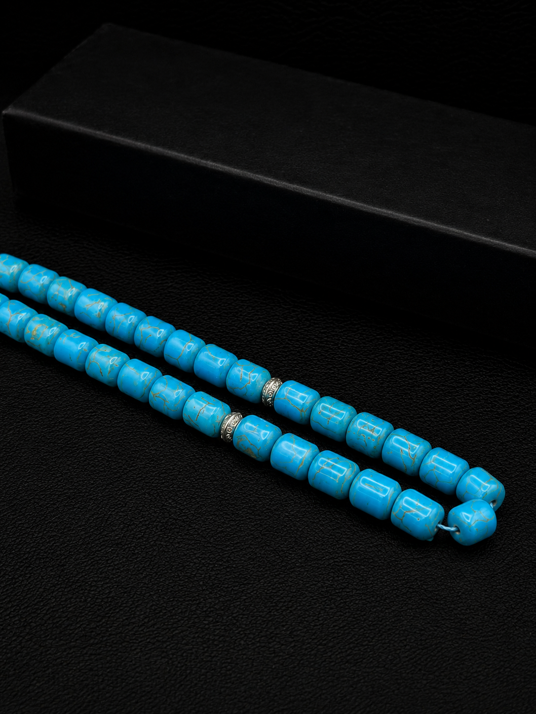 Firuze Natural Stone Tesbih – Custom Alloy İmame & Tassel